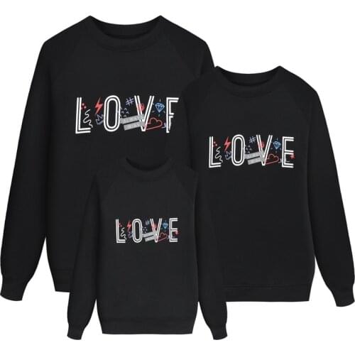 TUONXYE Family Matching Christmas Sweatshirts For Children Love Women Man Kids Hoodies New Years Long Sleeve Shirts Clothes