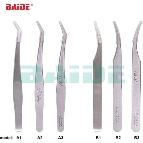 High Quality False Eyelash Extensions Tweezers Wearing False Lashes For Beautician Tweezers Eyelashes Opening 50pcs/lot