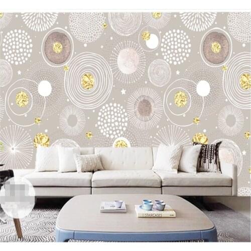 XUESU New Chinese style beautiful flower round abstract background wall decoration painting custom 3d wallpaper