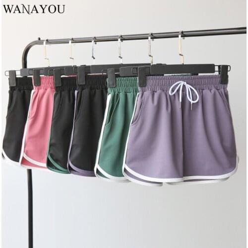 WANAYOU Womens Gym Fitness Shorts,S-XXL XXXL High Waist Breathable Yoga Shorts,Elastic Waist Drawstring Jogging Workout Shorts