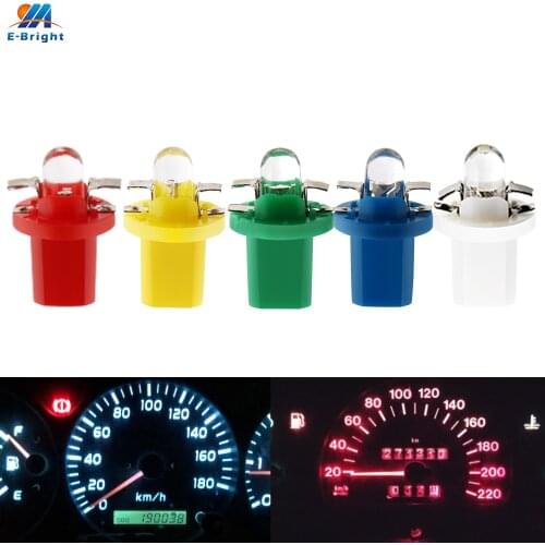 10X B8.5 COB Led DC 12V Gauge Dashboard Lamp Car Interior Light Instrument Reading Light Bulbs White Amber Blue Red Green