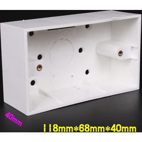 2pcs 118/120 Type PVC Flame Retardant Junction Boxes Wiring Bottom Box For Universal Switch Socket Outlet Surface-mounted