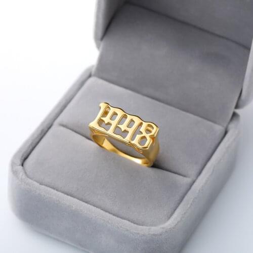 Number Rings 1999 1996 1997 Man Ring Custom Number Rings Stainless Steel Ring Pendant Gold Rings Sliver Anillo