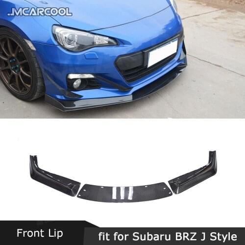 Carbon fiber 3 PCS Front Bumper Lip Chin Spoiler Splitters For Subaru BRZ J Style 2013-2016