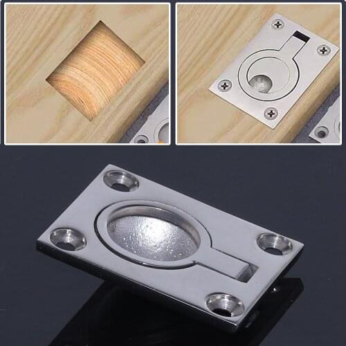 4.8x3.8cm New Marine Deck Cover Handle Boat Deck Hatch Cabinet Drawer Lifting Handle Pull Ring Flush Mount Hardware Accessories