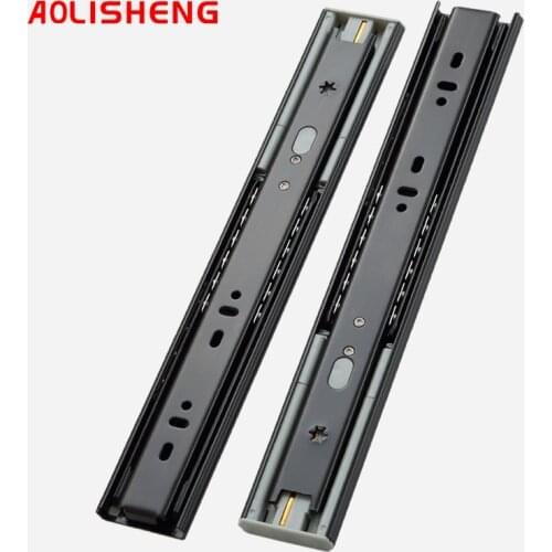 AOLISHENG Drawer Runners Soft Close Slides Rail 45mm Width Ball Bearing For Furniture Hardware
