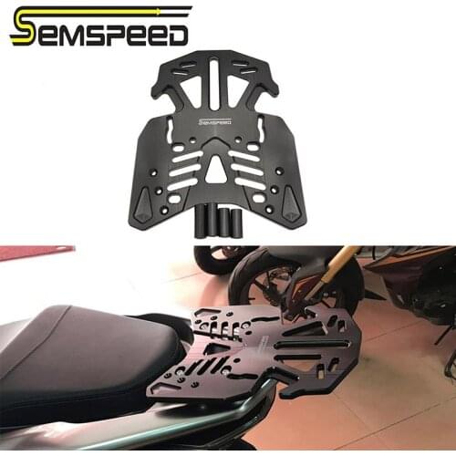 For Honda PCX 150 160 2021 SEMSPEED CNC Aluminum Motorcycle Carrier Rear Luggage Rack Shelf Bracket Rack Carrier Panniers