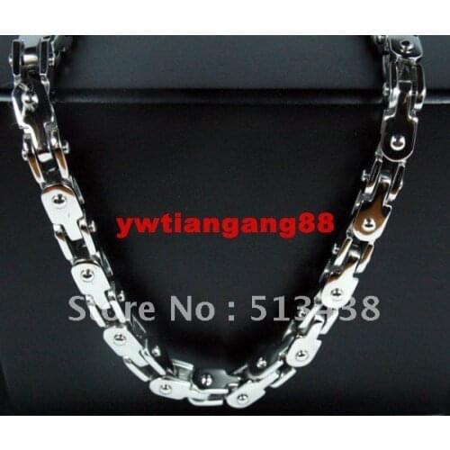 10pcs lot fashion style mens&boy Stainless Steel 5mm bike chain necelace,23.6'' , fiance Thanksgiving ,Christmas gifts