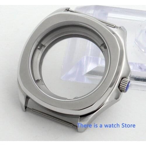 BLIGER 40mm watch case Sapphire glass stainless steel Fit For ETA 2836 MIYOTA 8215 Automatic Movement