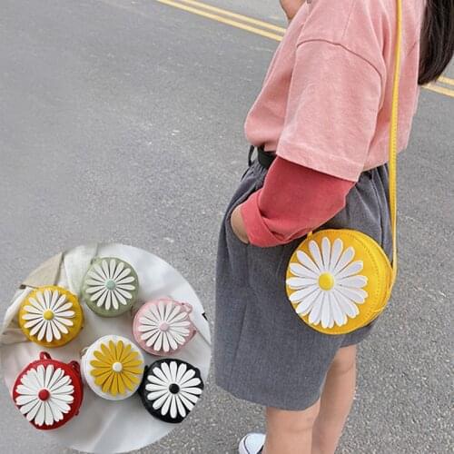 Korean Style Flower Children Messenger Bag Princess Girls Decoration Bag Candy Color Mini Cute Toddler Shoulder Bags