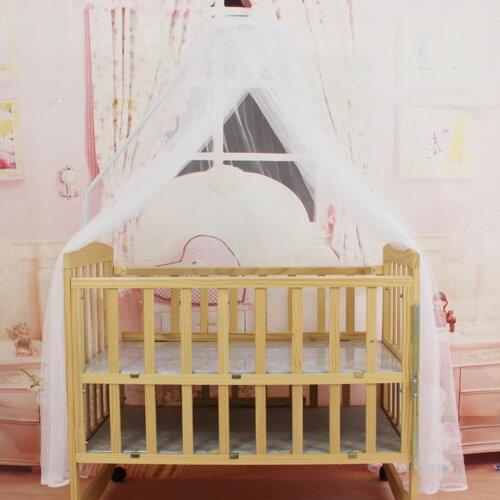 OUTAD Baby Bedding Crib Mosquito Net Portable Size Round Toddler Baby Bed Mosquito Mesh Hung Dome Curtain Net Summer Funny
