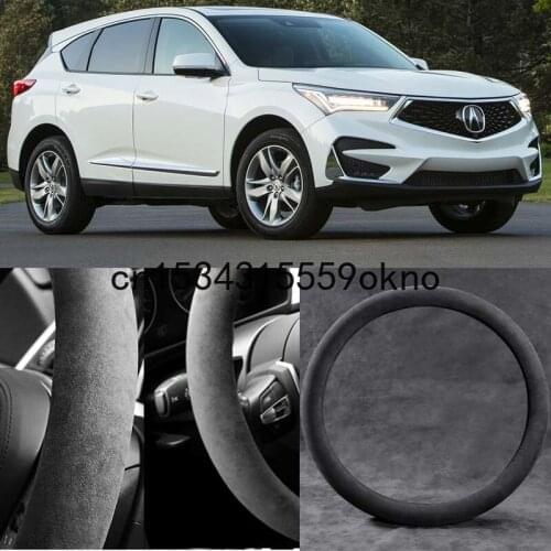 For Acura RDX Black Alcantara Suede Car Steering Wheel Cover Car Accessories