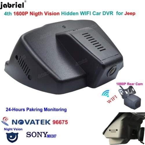 For Jeep Renegade Dodge Chrysler 2014 2015 2016 2017 2018 Hidden WIFI 1600P Night Vision Car Dvr Dash Cam Recorder Dashcam EDR