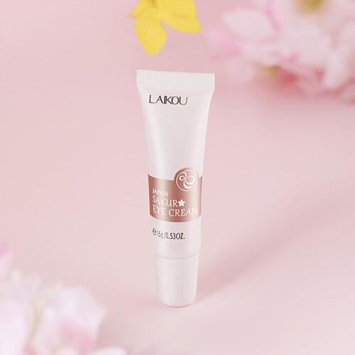Sakura Essence Extract Eye Cream Firming and Smooting Wrinkles Improve Dark Circle Fine Lines Bright Eyes Hydrate Eye Cream 15g