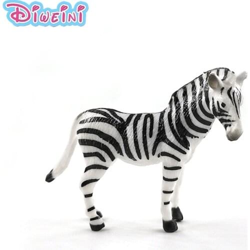 Simulation Small Zebra Figurine Animal Model Lifelike Action Figure DIY Home Decor Doll House Educational Gift For Children Toys