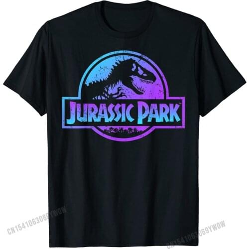 Jurassic Park Blue & Purple Fossil Logo Graphic T-Shirt T Shirt Tees Wholesale Cotton 3D Printed Summer Mens