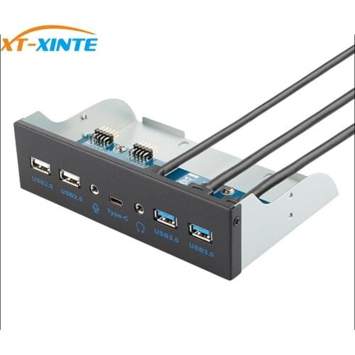 HUB USB 2.0 USB 3.0 2/4/6 Port Front Panel USB3.0 Hub Splitter Internal Combo Bracket Adapter for Desktop Floppy Bay