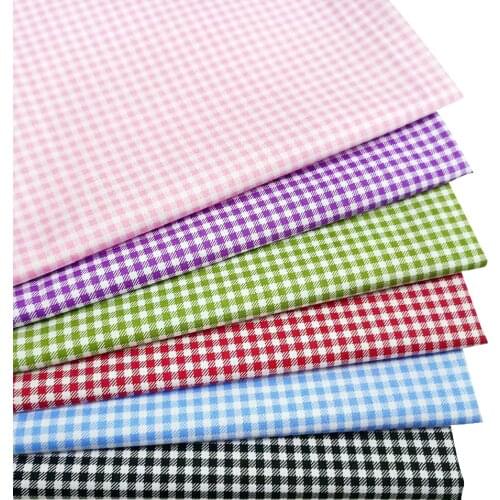 Printed Plaid Cotton fabric baby patchwork quilting Fabric for DIY bedding cloth Sewing and fashion dress making fabrics