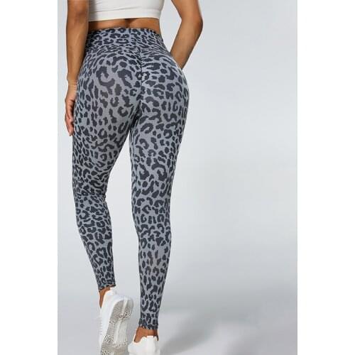 Leopard Leggings For Women Fitness Workout Yoga Pants Scrunch Butt High Waist Stretchy Zebra Pattern Gym Running Tights