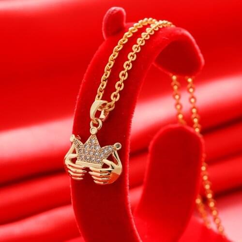 Gligli Small Necklaces For Women/Girl Gold Color Pendant Thin Chain Jewelry Ladies Festival Gift