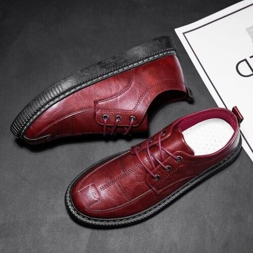 Man genuine homme spring uomo hombre soulier black zapatos scarpe casual shoe formal de cuero sapatos mens breathable