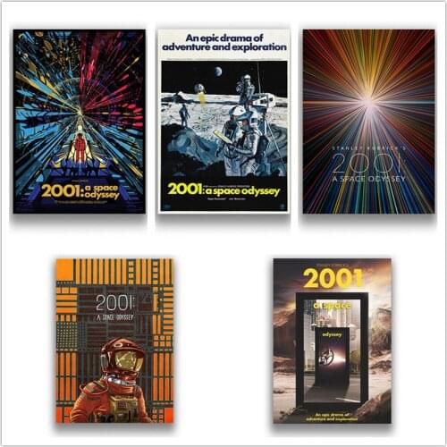2001 A Space Odyssey Poster White Coated Paper Prints painting Home Decoration Livingroom Bedroom Bar Home wall Art