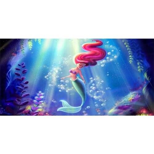 Microfiber Large size Personalized The Little Mermaid Beach towel 70*140cm Travel Bath Drying Sports Swiming Bath Body Yoga Mat