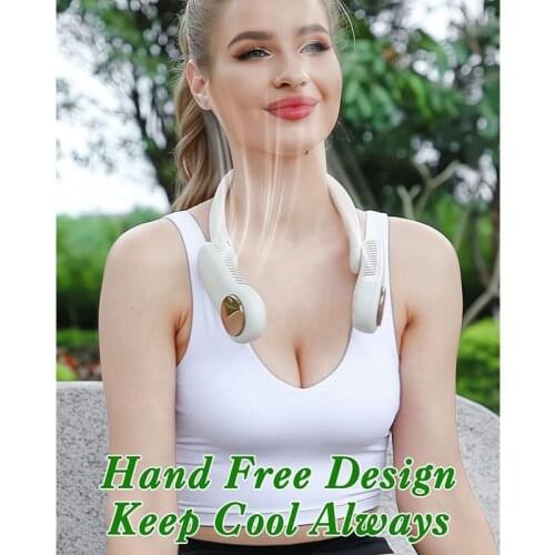 Hanging neck Fan USB portable charging handheld student lazy hanging neck sLazy Neckband Fan for Office Outdoor Travel