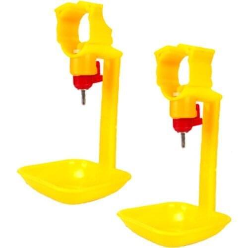 10Pcs Poultry Chicken Drinker Hanging Cups Chick Automatic Waterers Drinking Fountain Pipes Ball Nipple Poultry Feeding Supplies