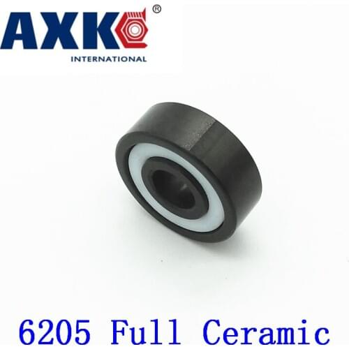 2019 Real Rolamentos Axk 6205 Full Ceramic Bearing ( 1 Pc ) 25*52*15 Mm Si3n4 Material 6205ce All Silicon Nitride Ball Bearings