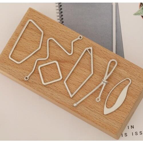HAOSAW Choose 6Pcs/Lot Zinc Alloy Charms/Hollow Out/Wave Design/Rhodium Colors/Jewelry Accessories/Earring Findings