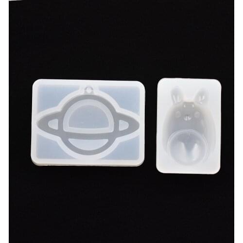 SNASAN Saturn celestial body Totoro Silicone Mold pendant Resin Silicone Mould handmade DIY Jewelry Making epoxy resin molds