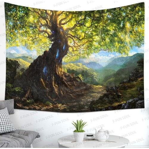 Simsant Psychedelic Forest Tree Tapestry Tree of Life Art Wall Hanging Tapestries for Living Room Home Dorm Decor