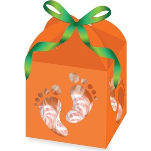 Footprint Box Metal Cutting Dies Stencil Scrapbooking DIY Album Stamp Paper Card Embossing Decoration Craft