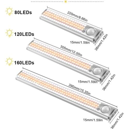 LEDs Wireless Rechargeable Motion Sensor Light USB Charging Night Light for Cabinet Wall Kitchen Bedroom decoration