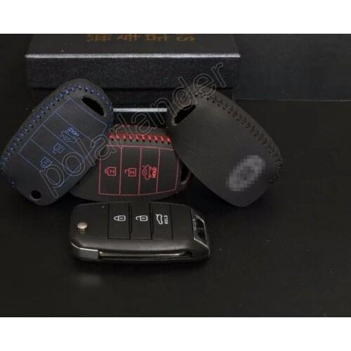 Only Red sewing Hand car key case car key cover leather Car key cloth for KIA K3K5 SORENTO SHUMA
