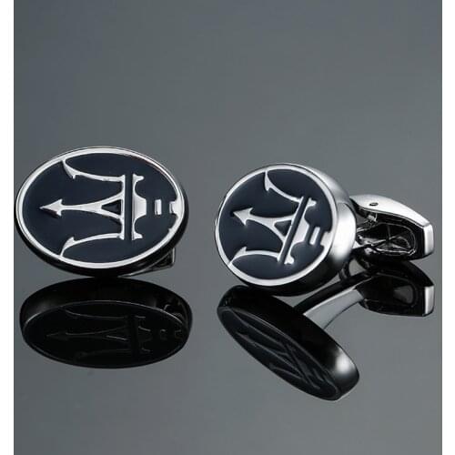 DY Brand new high-end luxury car Maserati logo Cufflinks fashion Mens French shirt Cufflink free shipping