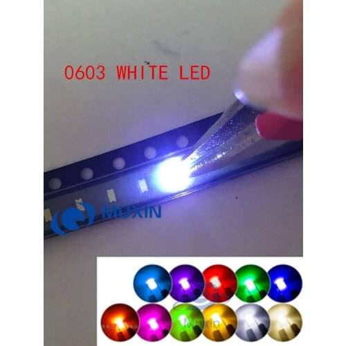 1000PCS SMD 0603 LED DIY Kit Super Bright Red/Green/Blue/Yellow/White/Warm White//Orange/ Water Clear LED Light Diode Set