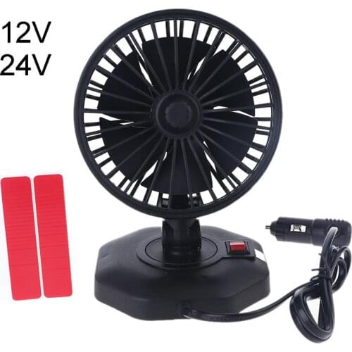 Adjustable Angle Strong Wind Car Fan 12V 24V Boat Car Dashboard Cooling Fan With ON OFF Switch for Van SUV RV Boat Auto