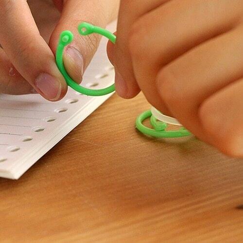 12x Plastic Ring Binder for Spiral Notebook Diary Loose Leaf Book Binding NEW