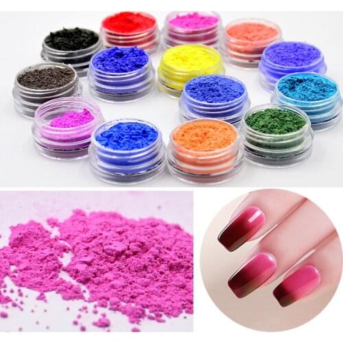 2021 Manicure Temperature Change Powder Temperature Change Nail Polish Gel Nail Magic Mirror Powder Nail Powder Nail Decoration