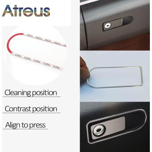 Car Styling Groove Storage Box Key Ring Frame Sticker For Mercedes W212 E class AMG For Mercedes Benz Accessories 2016 2017 2018