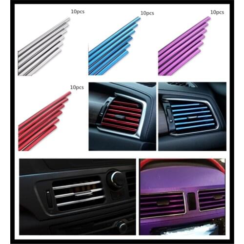 Car parts air conditioning outlet decorative strip clip modified personality for Fiat Punto Palio Uno Idea Bravo Sedici Grande
