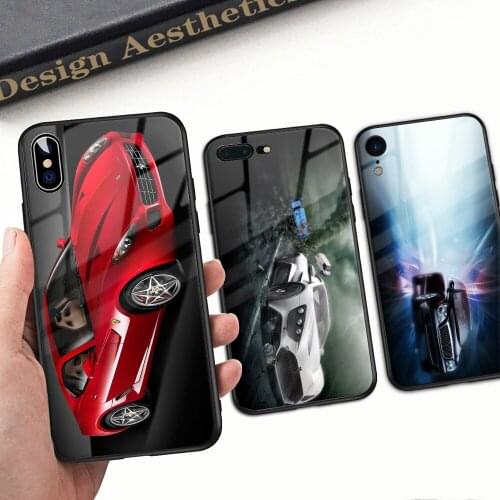 Cars For Samsung Note20 Phone Case Tempered Glass Case Hard Back Cover Gorgeous For Samsung S8 S9plus S10 S20pro Note8-20