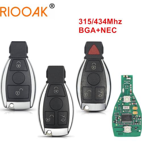 Car Remote Key For Mercedes Benz A C E S Class BGA NEC 315 /433 Mhz Auto Smart Control Replacement Car Blank Key