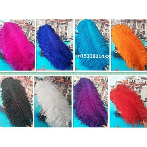 Free EMS shipping Wholesale 100pcs Quality natural ostrich feather 70-75CM/28 "-30" wedding birthday Christmas stage performance
