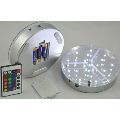 Free shipping 20units Remote control All colors 6inch AA battery operated LED vase base light for wedding party decoration table