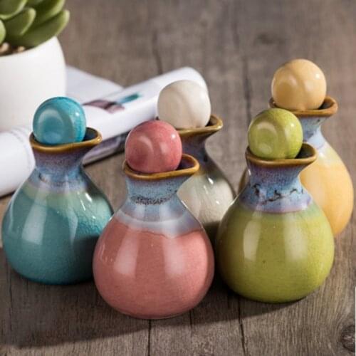 Essential Oil Bottle Beauty Salon 60ml Scented Bottle Decorate Ceramic Aromatherapy Cosmetic Jar Multicolor Home Decor Bottle