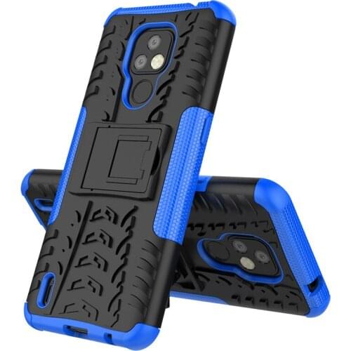 Stand Case For Motorola E7 Plus 2021 Cases 2-in-1 Hybrid Silicone TPU + Hard PC ShockProof Cover For Lenovo Moto E7 Power Case