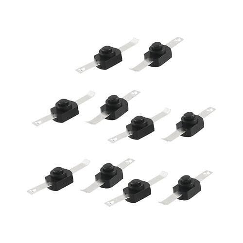 DC 30V 1A Black On Off Mini Push Button Switch for Electric Torch